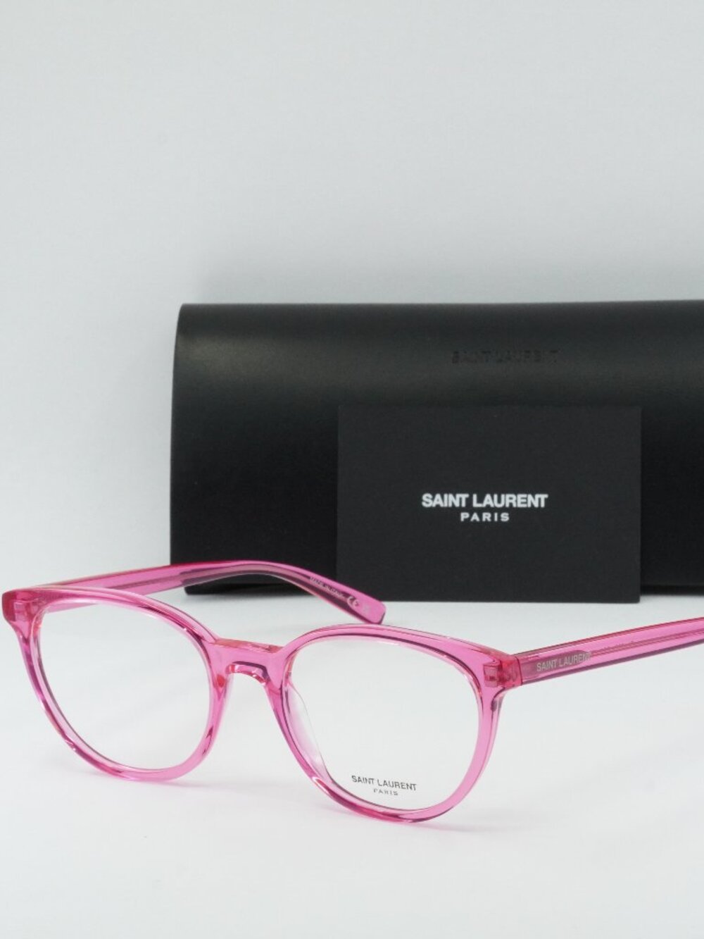Saint Laurent SL589 004 Cat Eye Eyeglasses – Fuchsia 52mm